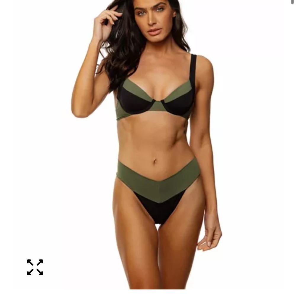 NWT GURIA Olive & Black Bikini $19
Top L & bottom M
